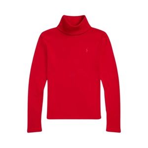 POLO RALPH LAUREN - RIBBED COTTON-BLEND TURTLENECK  - SIZE L (12 - 14) -…